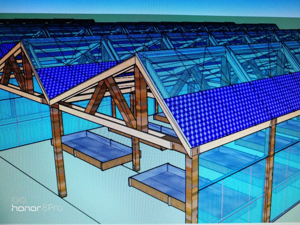 Serra in legno vista alto